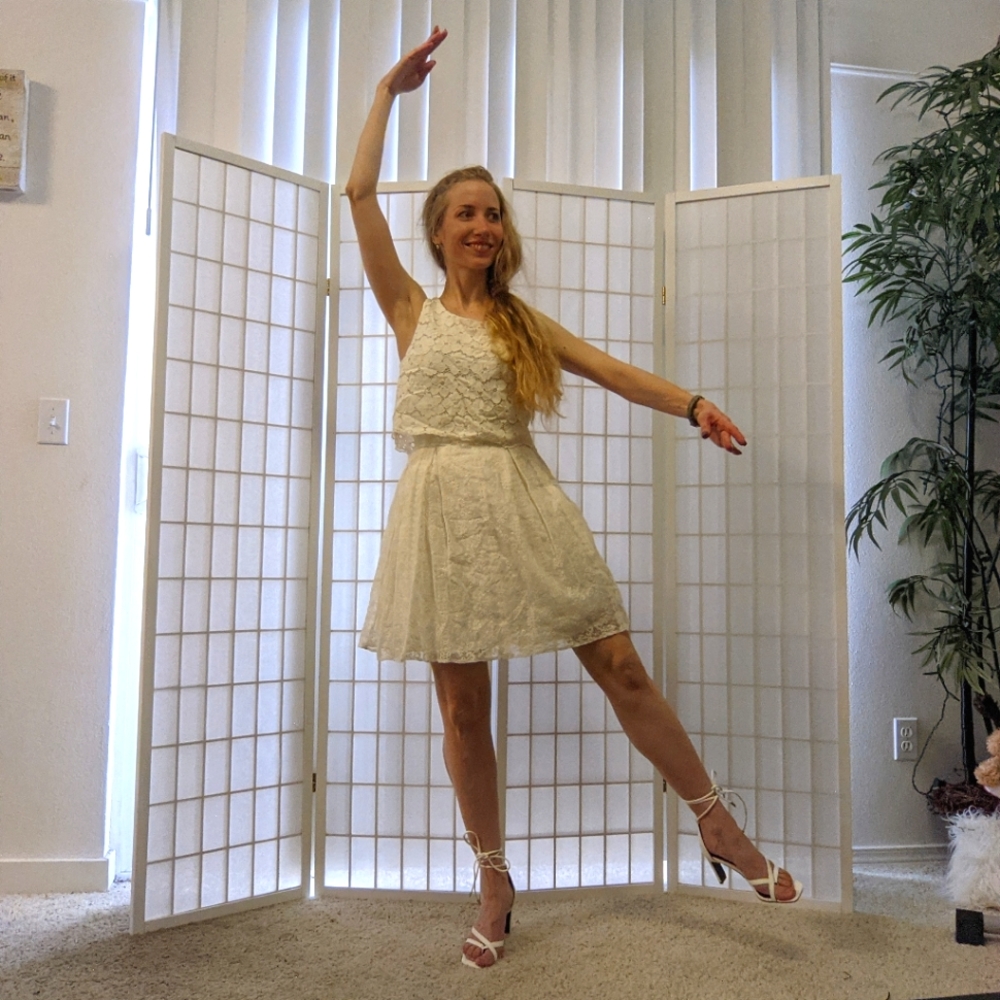 NafNaf Ivory Cotton Dress